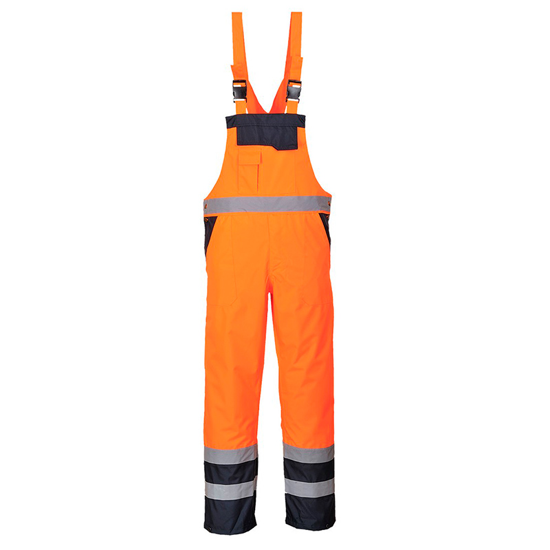 Jardineira Contrast Sem Forro Laranja - Azul Marinho S488 Portwest